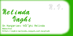 melinda vaghi business card